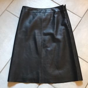 Leather Midi Skirt